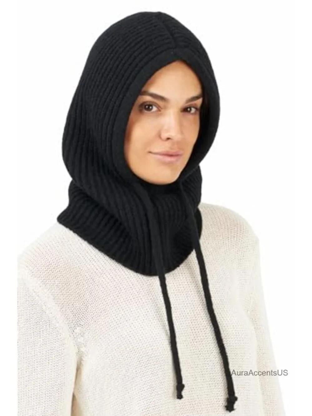 Hooded Scarf Beanie Balaclava Women Men Winter Hat